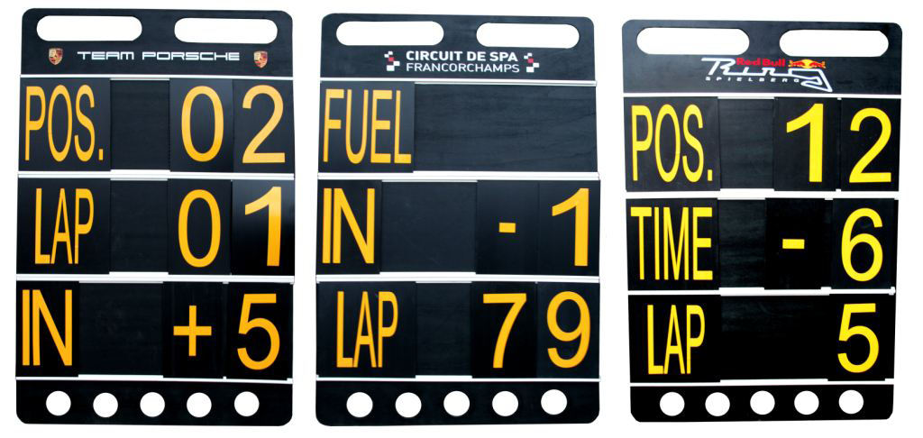 Boxentafel Team Porsche 80 x 1,20 mit Schriftsatz